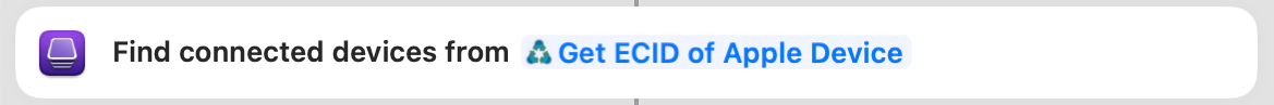 Configurator: find connected devices from ECID