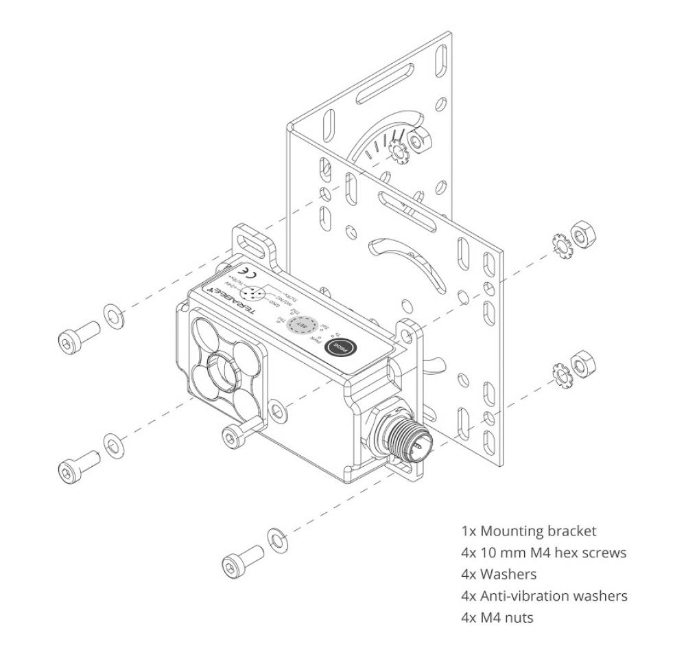Terabee 90° Mounting Bracket for IND-TOF-1