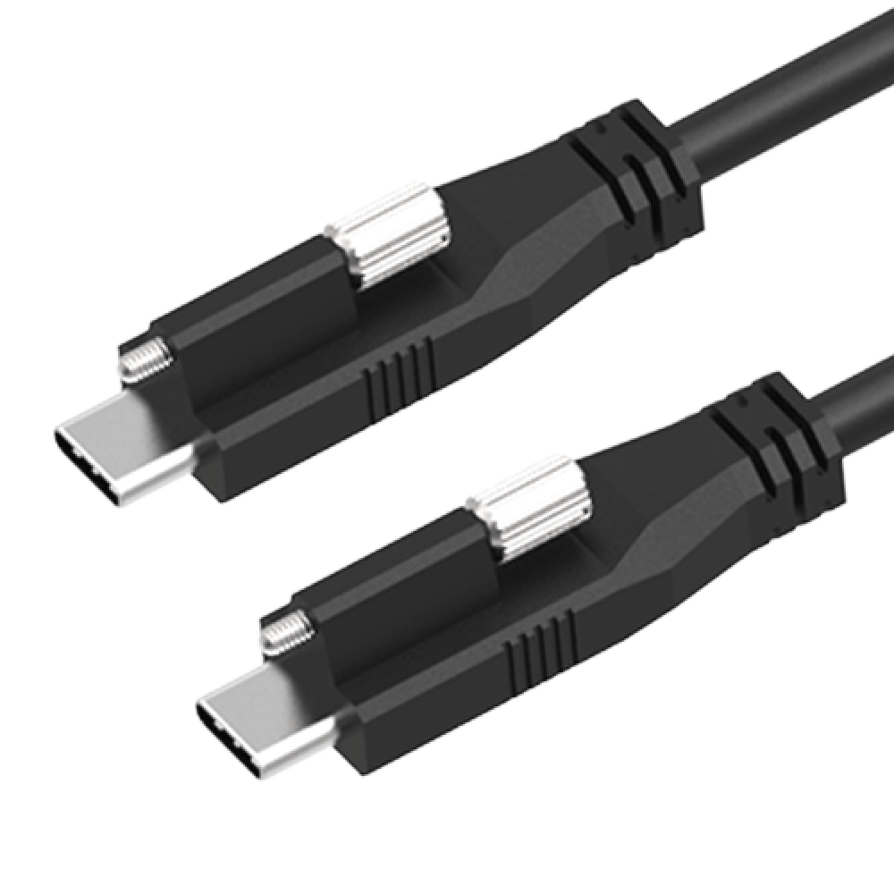 USB-C Cable with locking thumb screws