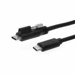 USB-C to C, Single Screw Locking Male to Male, 1m, 20Gbps 100W