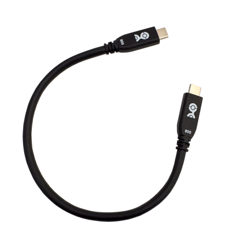 0.3M USB-C 4.0 coax cable supports 80 Gbps EPR 240W