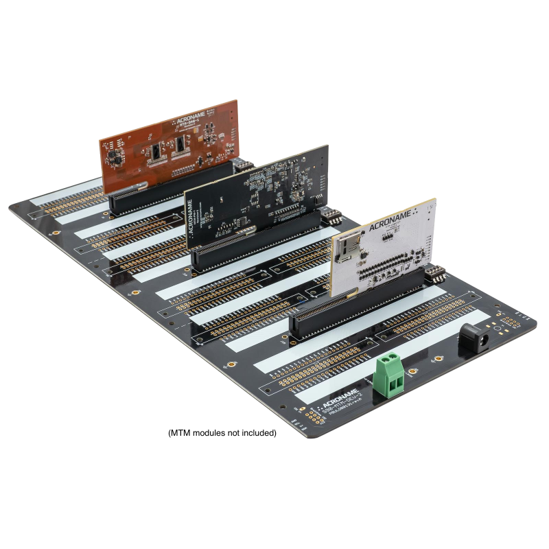MTM-DEV-2 Breakout Board showing example MTM modules installed