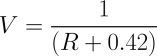Acroname Equation 1: Linearization of sensor output vs range